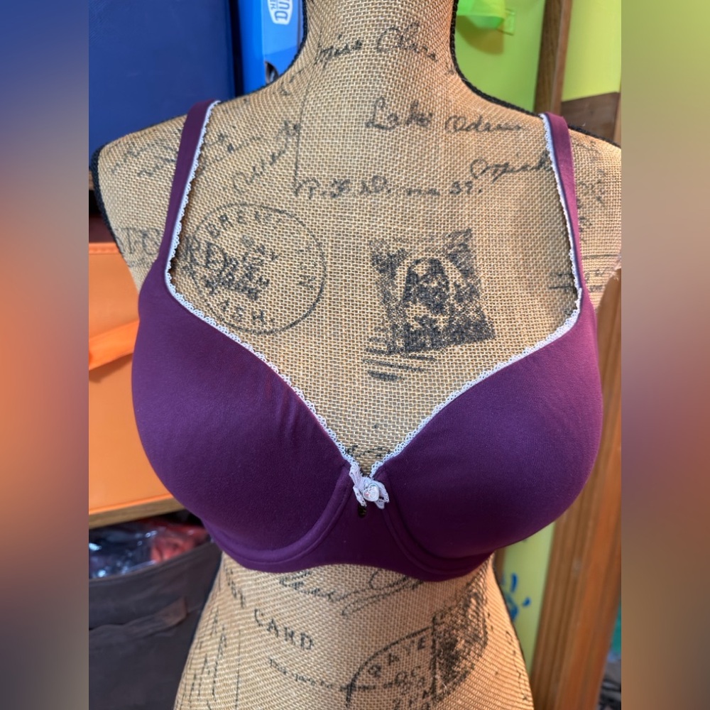 Victoria's Secret Deep Purple Bra with Lace Accent
